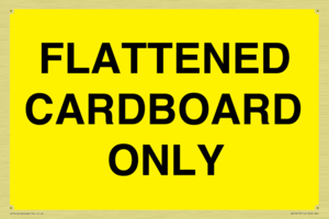 FLATTENED CARDBOARD ONLY